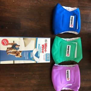 XXS REUSABLE MALE DOGGIE WRAPS, Pads, Diapers
